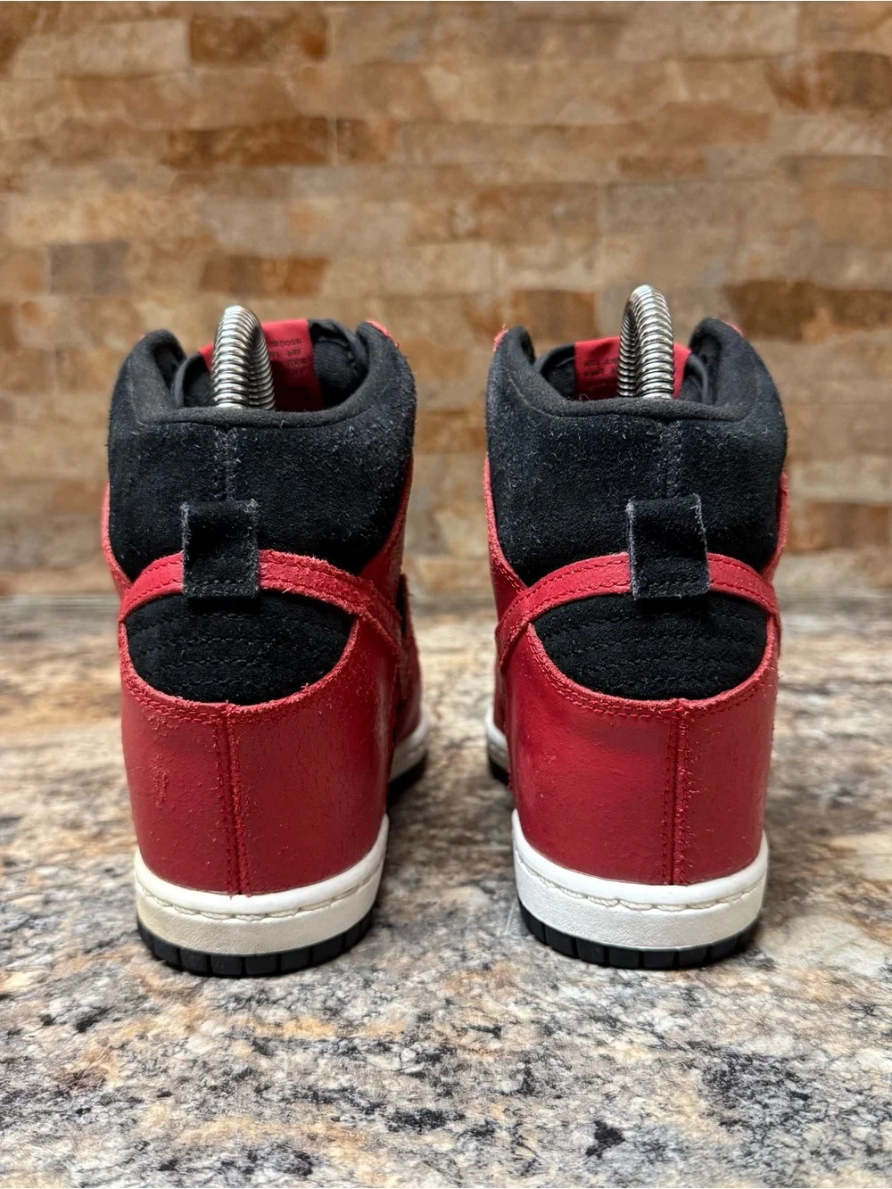 NIKE 2012 DUNK SKY HI “BRED” HIDDEN WEDGE 528899-016 Sz 6.5 AIR FORCE MAX